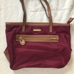 EUC maroon Michael Kors tote